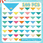 100 Pcs Dog Bandana Bulk with Sayings Summer Pet Triangle Scarf Bibs Washable Puppy Kerchief Adjustable Grooming Supplies for Small Medium Large Dog Cat Costume Accessories - Image 3