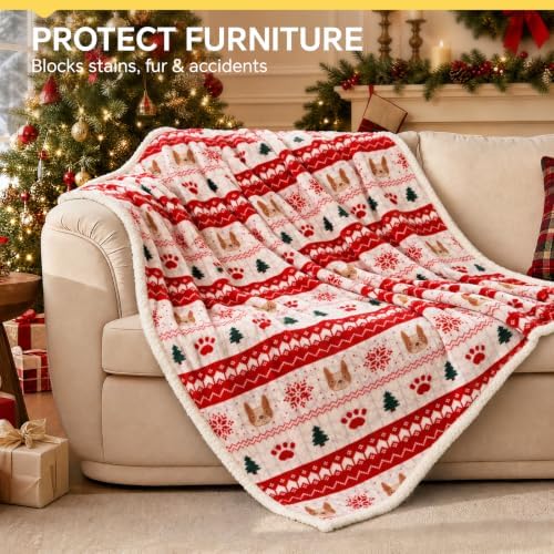 Luciphia Waterproof Dog Christmas Blanket Fleece Sherpa Reversible Soft - Image 5
