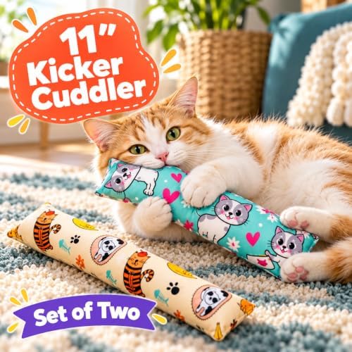 Kitty Kick Stix Set of 2 (11") - Durable Kicker Cat Toy - Catnip Kicker for Cats & Kittens - Interactive Toys for Cats - Cat Kick Stick - 100% Potent Organic Catnip for Indoor Cats - Image 6