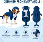Dog Clothes, Blue Shark Dog Costume, Fleece, Snap Closure,XL - Image 7