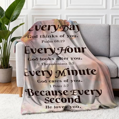 COMFAR Christian Inspirational Soft Throw Blanket - Faith and Spiritual Gift for Women, Men, Adults, Kids - Personalized Religious 50"x 60" Blanket - Image 3