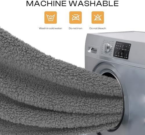 Luciphia Premium Fleece Dog Puppy Blanket Soft Pet Sherpa Calming Cat Blanket Throw for Small Medium Dog Cat(Grey,30x20 inches) - Image 4