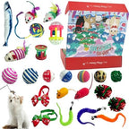 2026 Cat Toy Advent Calendar - Christmas Holiday Gift Toys for Cat Lovers, 24 Boxes Catnip Toys, Mice, Kitten Feather Teaser and Ball Bells Countdown Calendar by ORNACELE