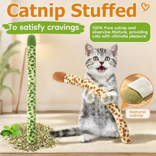 ETEKYER Cat Toys Tail, 2 Pack, 23.8 Inches Indoor Catnip Cat Kicker Toy - Image 3