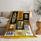 Beer Blanket Wheat Beer Throw Blankets Stuff Cozy Flannel Fleece Soft Plush Fuzzy Warm Lightweight Bedding Gifts for Women Girls Kids 80"X60" - Image 2