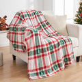 Gogreen Cozy Christmas Blanket - 300 GSM Flannel Throw Size for Home Decoration - Ultra Soft (Christams Check, Throw - 50" x 60") by GOGREEN