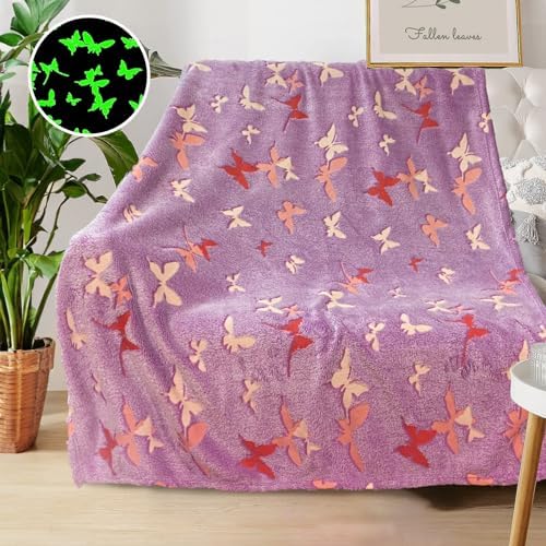 Butterfly Blanket for Women/Girls, Butterfly Gifts for Women Adults, Cute Blankets for Teen Girls, Personalized Blankets for Adults/Kids,Soft Fleece Blanket and Throw,Birthday 40"x 50" by COMFAR