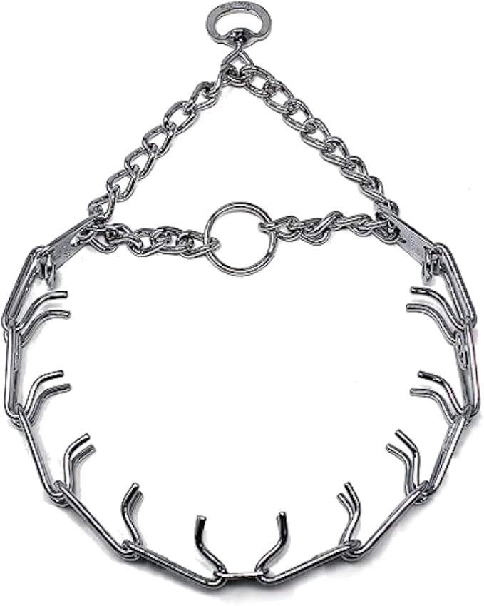 Herm Sprenger Prong Dog Training Collar, 3.2mm x 23in Medium, Ultra-Plus Chrome Plated Steel Pet Pinch Collar No-Pull Collar for Dogs Anti Pull Training Collar Made in Germany