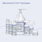 MiconaHex+Triz Shampoo for Dogs, Cats and Horses, 16 oz, Unscented | Antibiofilm, Moisturizing; Packaging May Vary