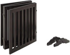 unipaws 24”H Free Standing Pet Gate for Dog Cat, 80”Wide Wooden Dog Gates | Foldable Pet Fence for Doorway, Stairs, Step, Expandable Doggy Barrier, Indoor Use