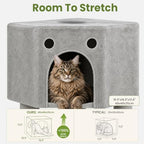 Cat Tree Tower for Indoor Large Adult Cats, 73in Tall Heavy Duty with Perch - Image 3