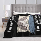 Sleepy Bunny Blanket Throw Gift for Girls Women 80"X60" - Image 6
