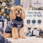 Dog Sweater for Medium Dogs Girl Boy Winter, Dog Clothes, Blue, L - Image 6