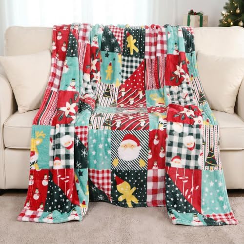 Gogreen Cozy Christmas Blanket - 300 GSM Flannel Throw Size for Home Decoration - Ultra Soft (Christmas Classical Plaid, Throw - 50" x 60") - Image 2