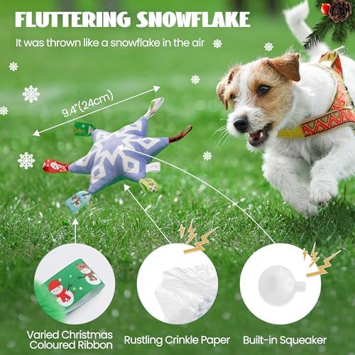 Nocciola 3 Pack Christmas Dog Toys, Interactive Crinkle Dog Squeaky Toys, Plush Dog Toys for Christmas, Christmas Toys for Puppy Small Medium Large Dogs & Aggressive Chewers - Image 3