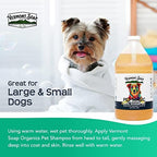 VERMONT SOAP Organic Pet Shampoo, Original Citrus Natural Dog Shampoo, 64oz | Original Citrus scent, organic olive oil, coconut & aloe vera, gentle cleansing, sensitive skin, USDA certified, dog shampoo