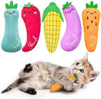 ETEKYER 5Pcs Catnip Cat Toys for Indoor Cats Kitten, Cute Vegetable Shape by ETEKYER