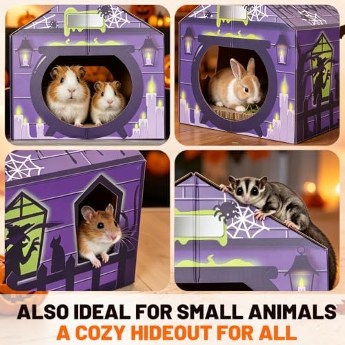 Halloween Cardboard Cat House Scratcher & Play Gift for Indoor Cats - Image 4