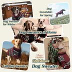 ROZKITCH Dog Sweaters for Medium Dogs Girl Boy, Thick Knit Dog Sweater, Heavy Winter Coat for Small Breeds, Turtleneck Pullover for Medium Dogs DarkRed L - Image 4