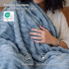 Bedsure Soft Blue Throw Blanket for Couch Decor Gifts 50"x70" - Image 2