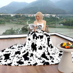 Queen Size Blanket, Black and White, 90x90 Inches - Image 5