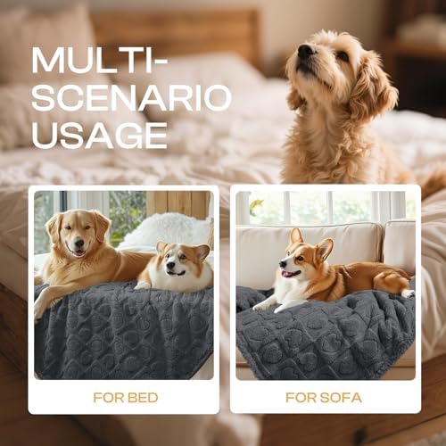 Luciphia Waterproof Dog Blanket, Reversible Sherpa Fleece for Couch Cover - Image 4