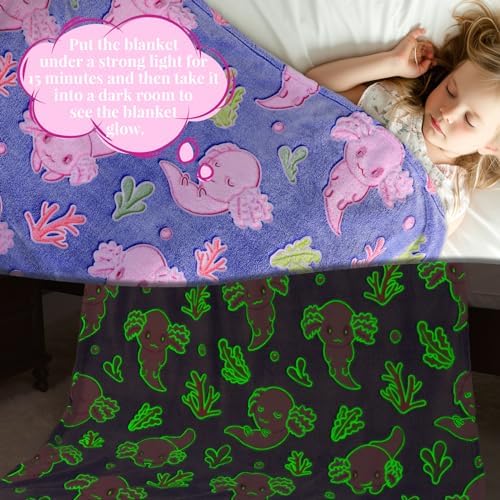 Axolotl Blanket for Girls, Axolotl Gifts for Girls Christmas, 50x60IN - Image 5