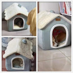 Christmas Cat Tent Cat Bed Cave(Light Green, S(15.7 X 12.6 X 13.8 Inch)) - Image 4