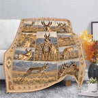 Pronghorn Blanket, Wildlife Throw Gifts for Adults Kids 80"X60" - Image 3