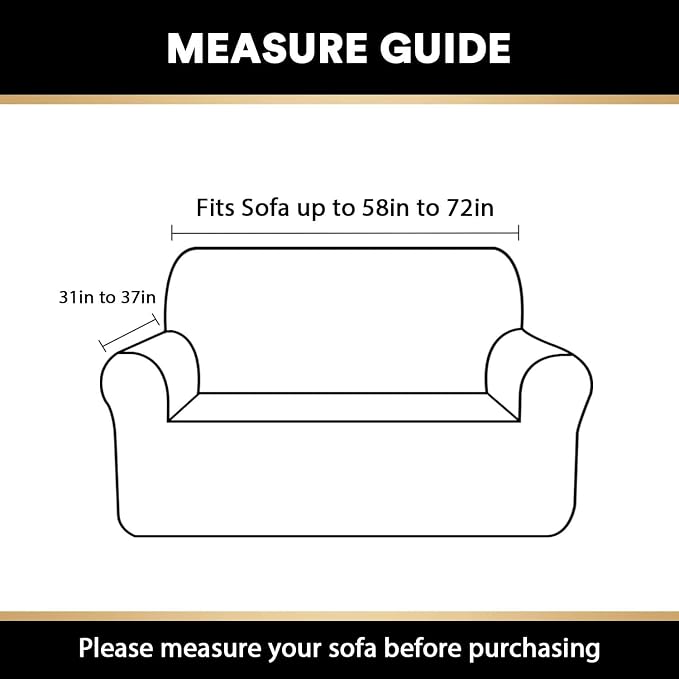 Stretch Loveseat Sofa Cover Slipcover Couch Cover for 2 Cushion Sofa Washable Sofa Cover for Pets Friendly Furniture Protector Covers with Non Slip Bottom(Loveseat, Rust)