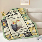 Parrot Bird Throw Blanket Cute Cockatiel Stuff Gifts for Kids Girls Boys Adults Women Men Soft Cozy Warm Plush Fluffy Fuzzy Fleece Blanket Decor 40''X50'' - Image 2