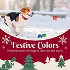 INSUM Christmas Dog Balls Toys, 2.5'' 3 Pack Dog Stocking Stuffers - Image 3