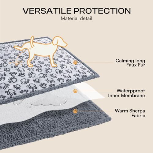 Luciphia Waterproof Dog Blanket Reversible Sherpa Fleece for Large Dogs Cat - Image 3