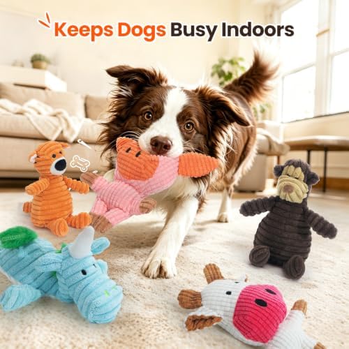HGB 5 Pack Squeaky Dog Toys for Puppies Small Medium Dogs - Image 3