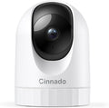 Cinnado 2K Security Camera Indoor for Pet/Dog/Baby with Phone App, D1 1Pack | 360° 2.4Ghz Wi-Fi Cam as Elderly/Baby Monitor, 2-Way Audio, Night Vision, 24/7 SD Card Storage, Alexa & Google Compatible