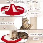 Carousel Cat Scratching Post, 39" Tall Cat Scratcher with Hanging Cat Toys - Image 3