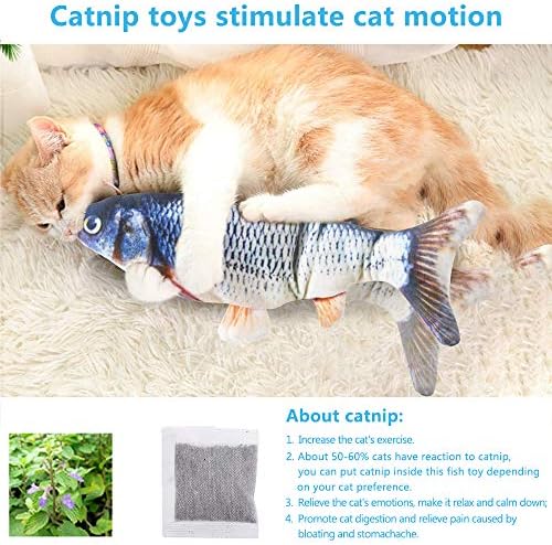Tocirelo Cat Toys Flopping Fish with Catnip, Moving Interactive Cat Toy - Image 3