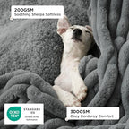 Bedsure ComfyFleece® Waterproof Blanket for Bed, Twin（60"x80"） Warm Grey - Image 3