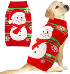 Dog Christmas Sweater Snowman Dog Christmas Outfit Adorable Soft Warm Turtleneck Knitted Festival Pet Clothes Cold Weather Puppy Clothes for Small Medium Large Dogs Cats by BAOBICUTE