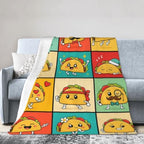 Funny Taco Mexican Blanket Food Lover Throw Stuff Gifts 60"x50" - Image 2