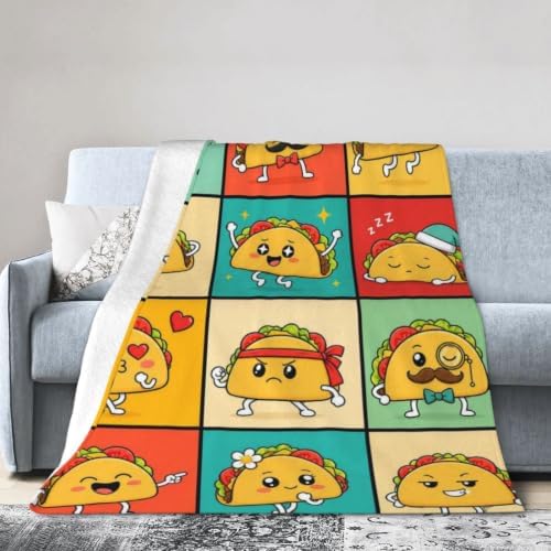 Funny Taco Mexican Blanket Food Lover Throw Stuff Gifts 50"x40" - Image 2