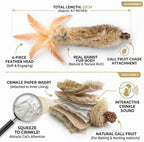 Cat Toys with Rabbit Feather 6 Kicker Fur Interacitve Toy Crinkle - Image 3