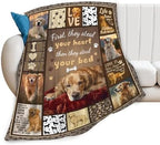 Golden Retriever Blanket for Girls Women Boys Men Adults Kids Soft Cozy Fleece Goldie Dog Pet Throw Blankets Gifts Warm Flannel Plush Lightweight Decor for Couch Bed Sofa 50"X40" - Image 2