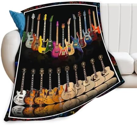 Guitar Bass Blanket for Girls Women Boys Men Adults Kids Soft Cozy Fleece Musical Instrument Throw Blankets Music Lover Gifts Warm Flannel Plush Stuff Lightweight Decorative Blanket 50"X40" - Image 3