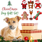 6 Pack Christmas Dog Toys Plush Stuffed Dog Squeaky Toys, Classic - Image 4
