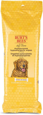Burt's Bees for Pets Honey Multipurpose Dog Grooming Wipes, Gentle Hypoallergenic Spot Cleaning Sheets, pH Balanced Natural Origin Formula for Paws, Face and Butt, 50 Count - 6 Pack