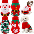 4 Pcs Puppy Christmas Sweater Dog Ugly Xmas Santa Knitted Sweater Small Dog Christmas Outfit Pet Winter Holiday Knitwear Cat Turtleneck Knitwear for Pet Kitten Puppy(XL) by Yeyeplum