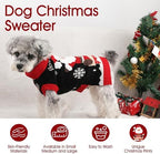 Dog Christmas Sweater for Small Medium Dogs Adorable Festival Pattern Santa Pet Costumes Turtleneck Knitted Puppy Clothes Soft Warm Cold Weather Dog Christmas Outfit Party - Image 2