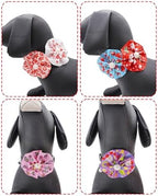 PET SHOW 50 Pack Christmas Dog Collar Flowers and Bows Bulk Random Assorted Xmas Small Medium Large Dogs Girl Boy Cats Attachments Slide on Collars Harness Pet Costume Grooming Accessories - Image 4