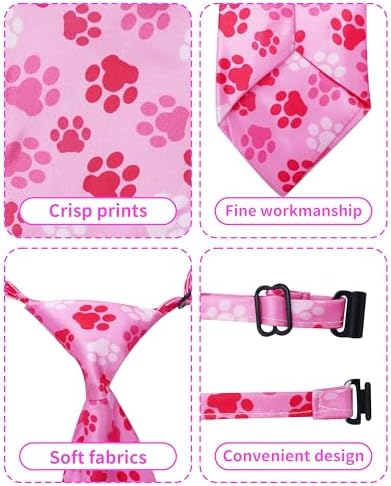 PET SHOW 30 Pack Paw Print Dog Ties Neckties Bulk for Large Dogs - Image 3